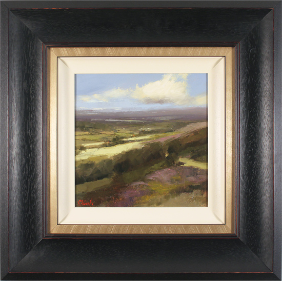 Michael John Ashcroft, ROI, Original oil painting on panel, Down the Valley, Yorkshire Moors