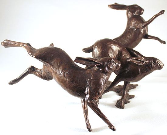 Michael Simpson, Bronze, Running Wild Without frame image. Click to enlarge