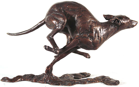 Michael Simpson, Bronze, Whippet Running, click to enlarge