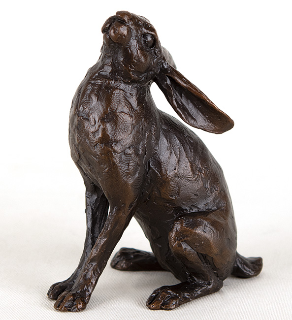 Michael Simpson, Bronze, Medium Hare Moon Gazing 