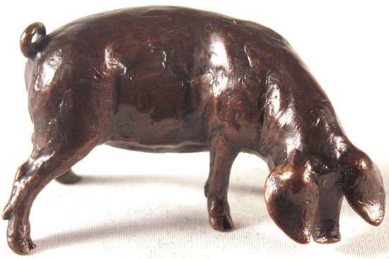Michael Simpson, Bronze, Small Gloucester Old Spot, click to enlarge