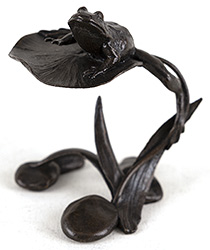 Michael Simpson, Bronze, Frog on Lily Pad