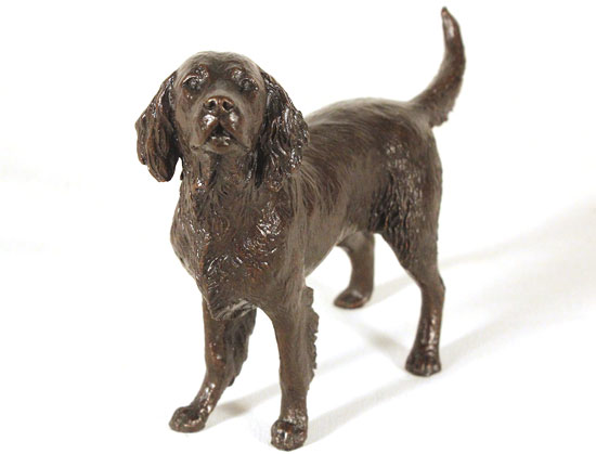 Michael Simpson, Bronze, Medium Springer Spaniel Standing Without frame image. Click to enlarge
