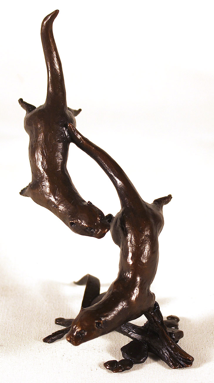 Michael Simpson, Bronze, Otters Swimming , click to enlarge
