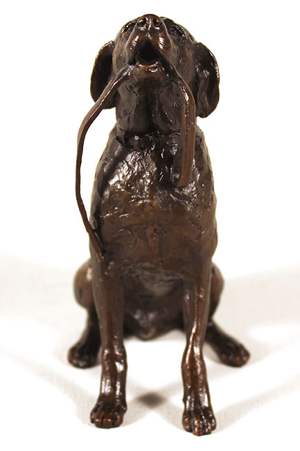 Michael Simpson, Bronze, Medium Labrador with Lead  Additional image. Click to enlarge