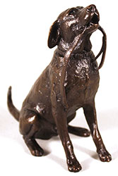 Michael Simpson, Bronze, Medium Labrador with Lead  Signature image. Click to enlarge