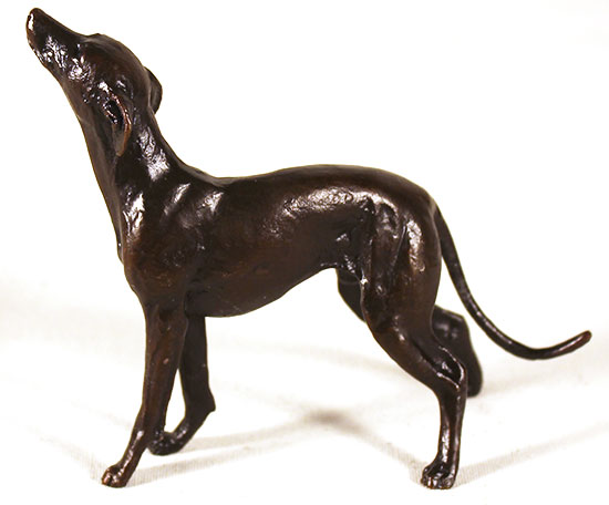 Michael Simpson, Bronze, Whippet Standing Without frame image. Click to enlarge