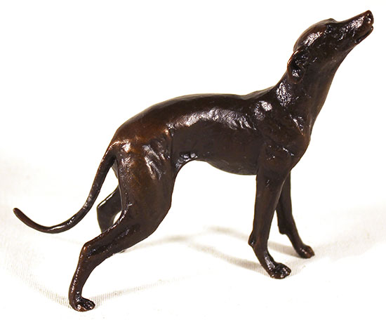 Michael Simpson, Bronze, Whippet Standing, click to enlarge