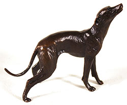 Michael Simpson, Bronze, Whippet Standing Large image. Click to enlarge