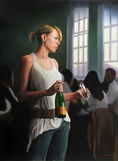 Michael James Smith, Original oil painting on canvas, Unsocial Networking