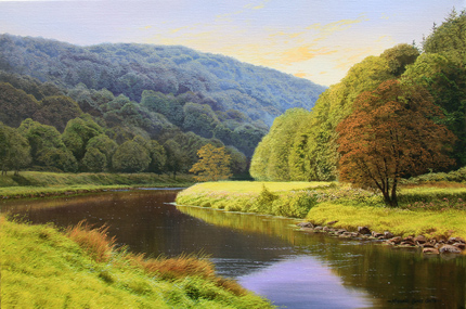 Michael James Smith, Signed limited edition print, Evening in the Wye Valley