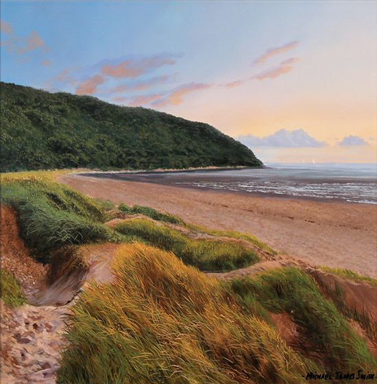 Michael James Smith, Original oil painting on panel, Cornelian Bay, North Yorkshire