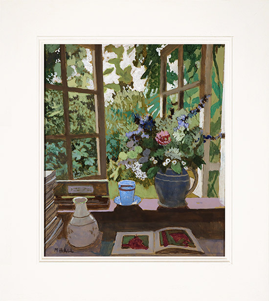 Mike Hall, Original acrylic painting on board, Bouquet of Flowers