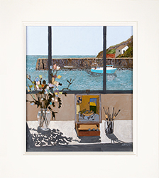 Mike Hall, Original acrylic painting on board, View from the Harbour Studio