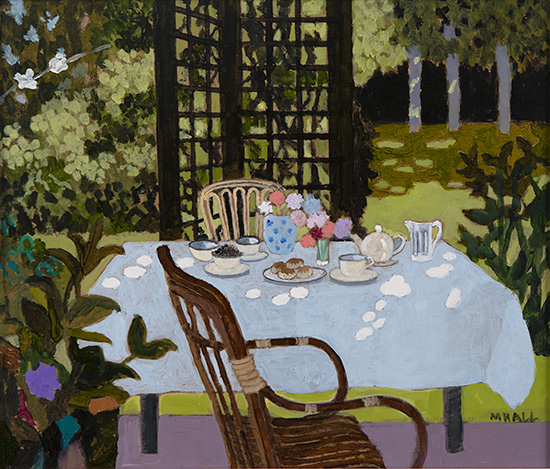 Mike Hall, Original acrylic painting on board, Party Table