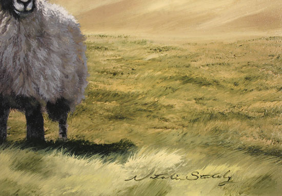 Natalie Stutely, Original oil painting on panel, Swaledale Flock Signature image. Click to enlarge