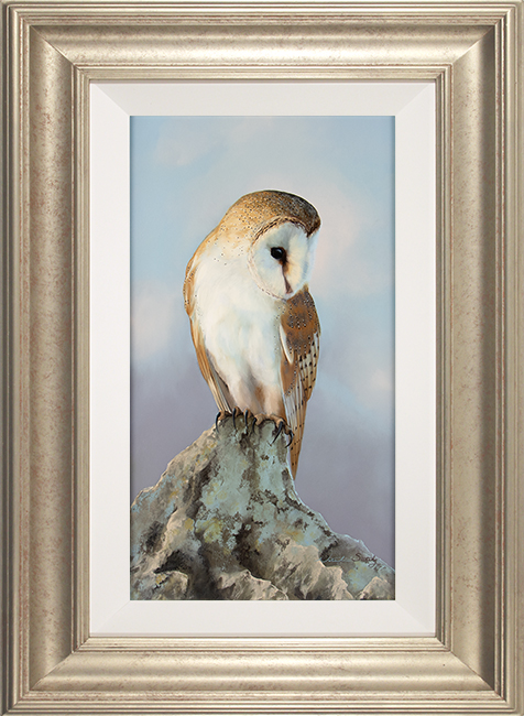Natalie Stutely, Original oil painting on panel, Barn Owl, click to enlarge