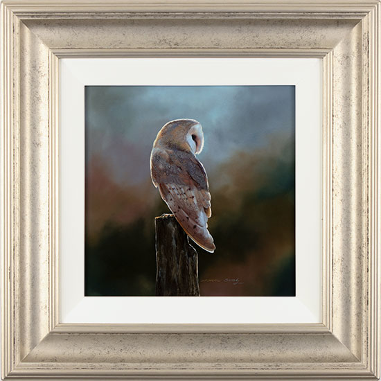 Natalie Stutely, Original oil painting on panel, Barn Owl