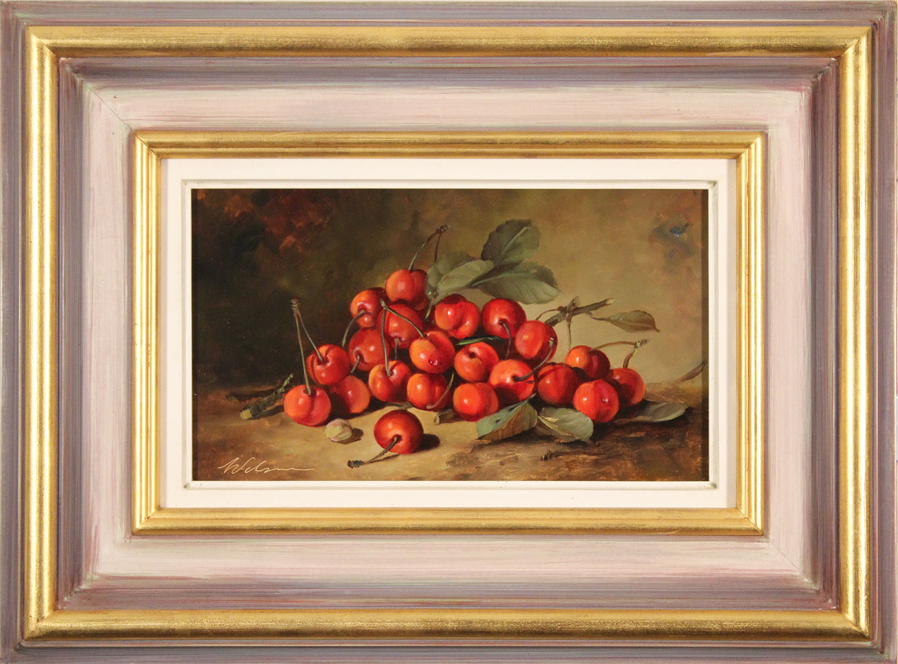 Paul Wilson, Original oil painting on panel, Handpicked Cherries. Click to enlarge