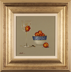 Paul Wilson, Original oil painting on panel, Apricots
