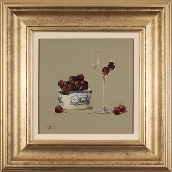 Paul Wilson, Original oil painting on panel, Grapes 