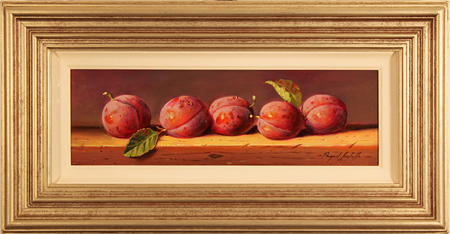 Paul Wilson, Original oil painting on panel, Plums