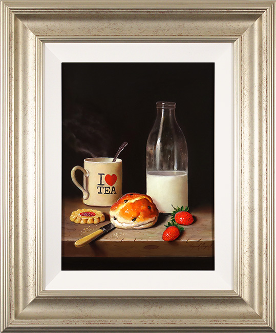 Raymond Campbell, Original oil painting on panel, Time For Tea 