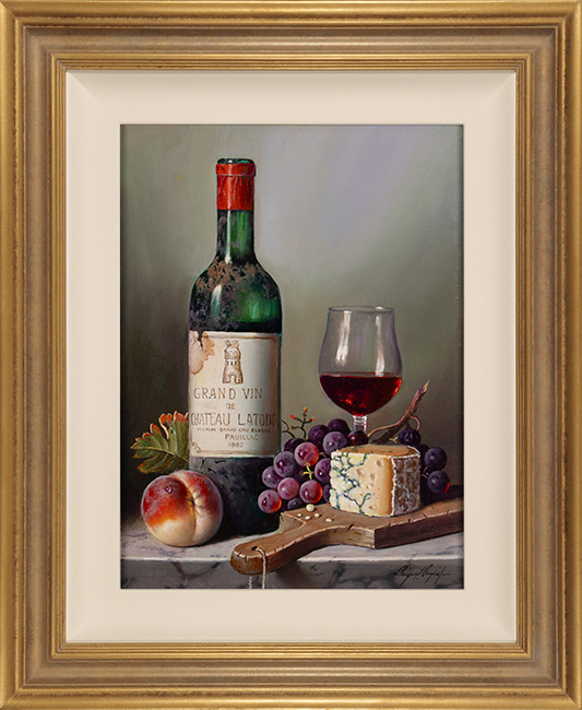 Raymond Campbell, Original oil painting on panel, Chateau Latour, 1982, click to enlarge