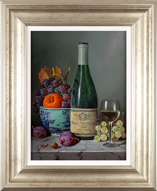 Raymond Campbell, Original oil painting on panel, Puligny-Montrachet