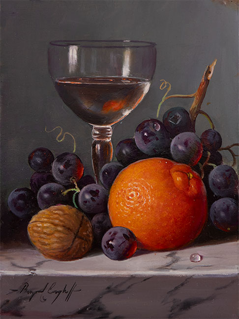 Raymond Campbell, Original oil painting on panel, Aperitif