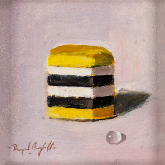 Raymond Campbell, Original oil painting on panel, Liquorice Allsort