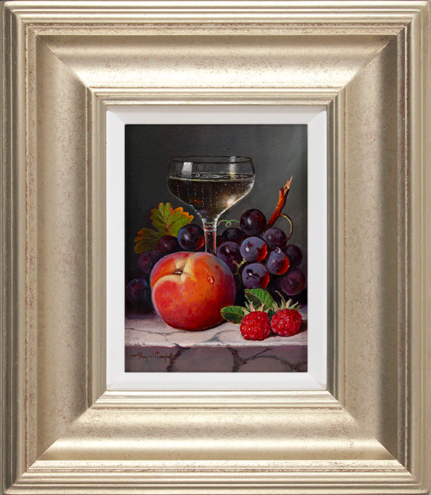 Raymond Campbell, Original oil painting on panel, Notes of Peach and Berry, click to enlarge
