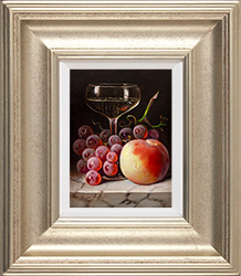 Raymond Campbell, Original oil painting on panel, Still Life with Fruit