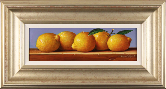 Raymond Campbell, Original oil painting on panel, Lemons