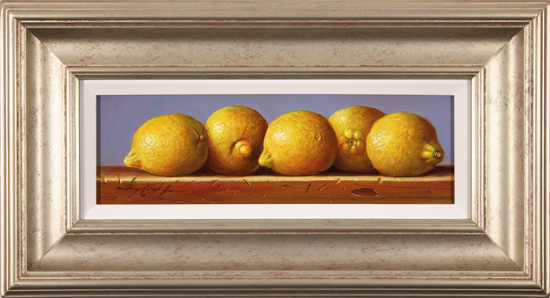 Raymond Campbell, Original oil painting on panel, Lemons
