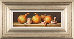 Raymond Campbell, Original oil painting on panel, Onions