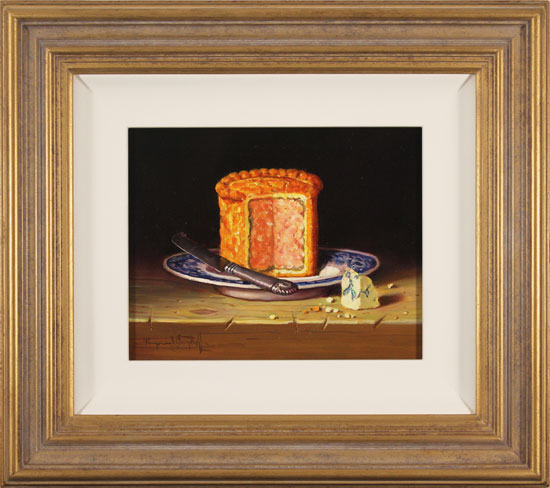 Raymond Campbell, Original oil painting on panel, Pork Pie 