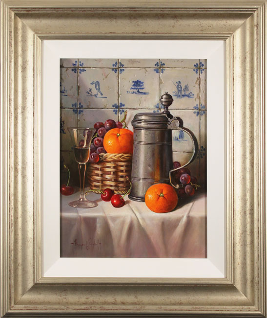 Raymond Campbell, Original oil painting on panel, Pewter Tankard, click to enlarge