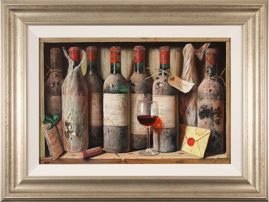 Raymond Campbell, Original oil painting on panel, Favourites from the Cellar 