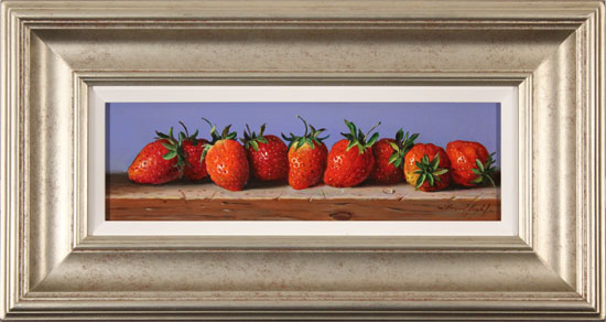 Raymond Campbell, Original oil painting on panel, Strawberries 