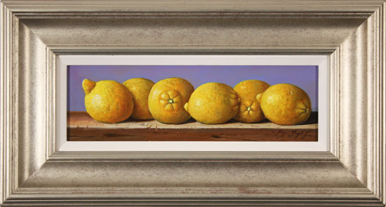 Raymond Campbell, Original oil painting on panel, Lemons 