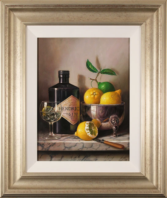 Raymond Campbell, Original oil painting on panel, Gin and Tonic 