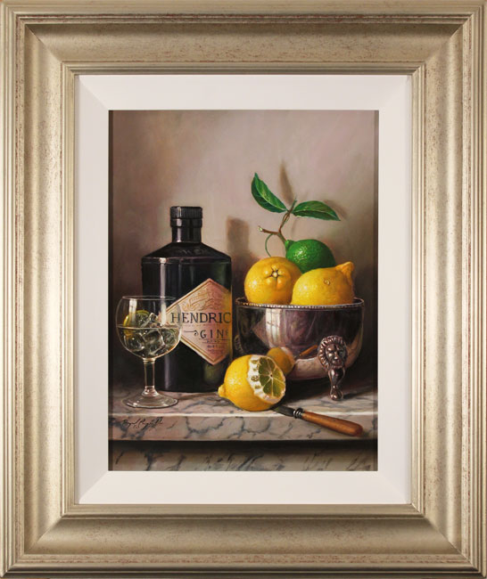 Raymond Campbell, Original oil painting on panel, Gin and Tonic, click to enlarge