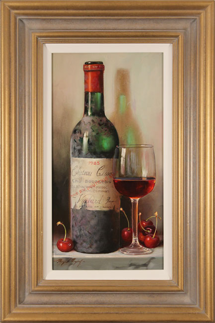 Raymond Campbell, Original oil painting on panel, Chateau Cissac, 1985, click to enlarge