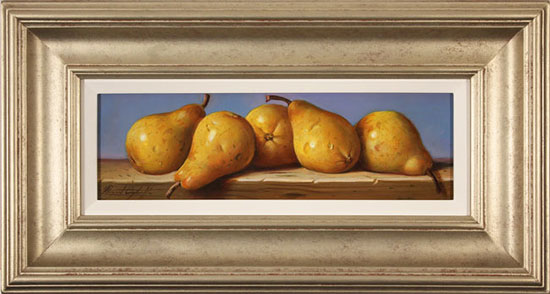 Raymond Campbell, Original oil painting on panel, Pears, click to enlarge