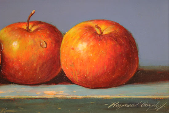 Raymond Campbell, Original oil painting on panel, Apples Signature image. Click to enlarge