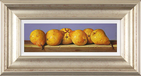 Raymond Campbell, Original oil painting on panel, Pears