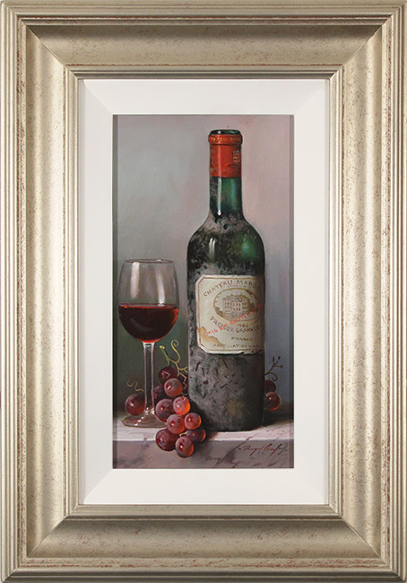 Raymond Campbell, Original oil painting on panel, Chateau Margaux, 1961 