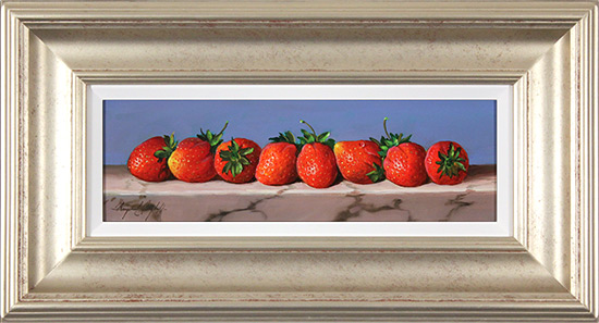 Raymond Campbell, Original oil painting on panel, Strawberries, click to enlarge