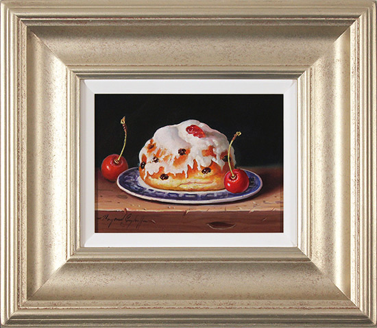 Raymond Campbell, Original oil painting on panel, Belgian Bun, click to enlarge